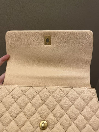 Chanel 17S Classic Ouilted Coco Handle Beige Clair (OE)