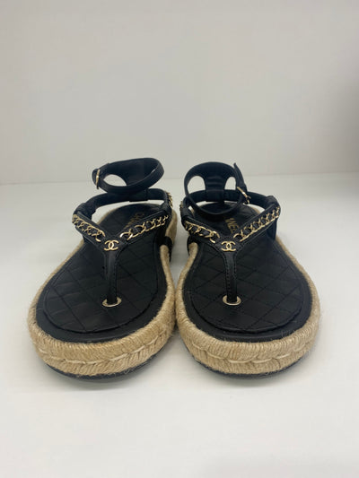 Chanel Chain CC Espadrille Thong - SOLD