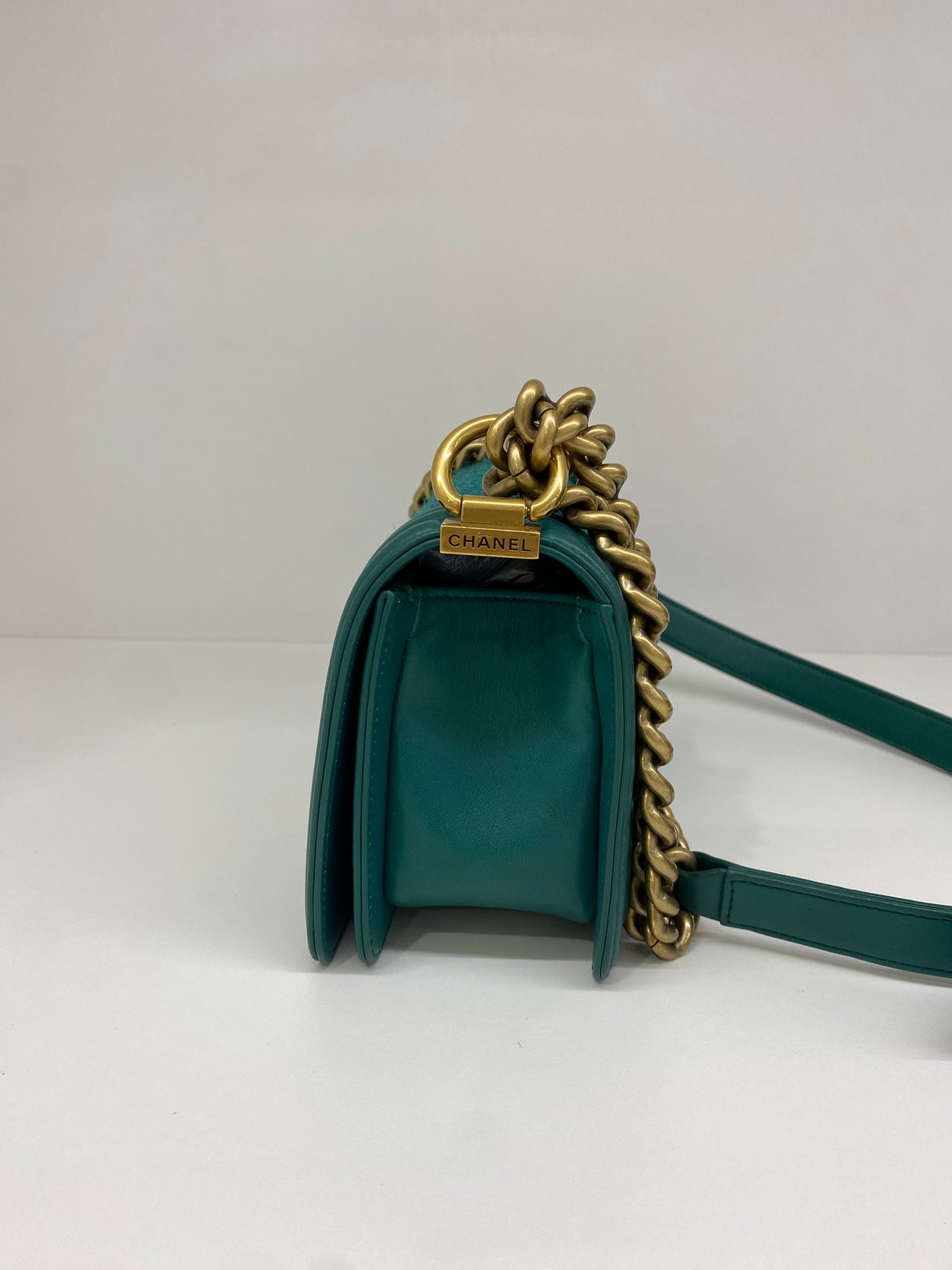 Chanel Small Boy Bag - Emerald Tweed SOLD