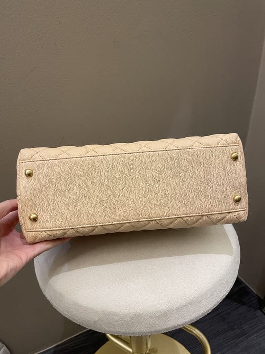 Chanel 17S Classic Ouilted Coco Handle Beige Clair (OE)