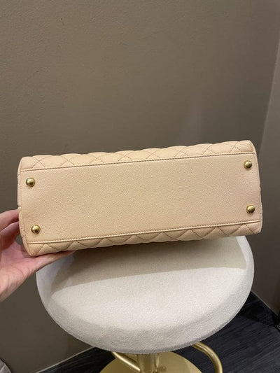 Chanel 17S Classic Ouilted Coco Handle Beige Clair (OE)