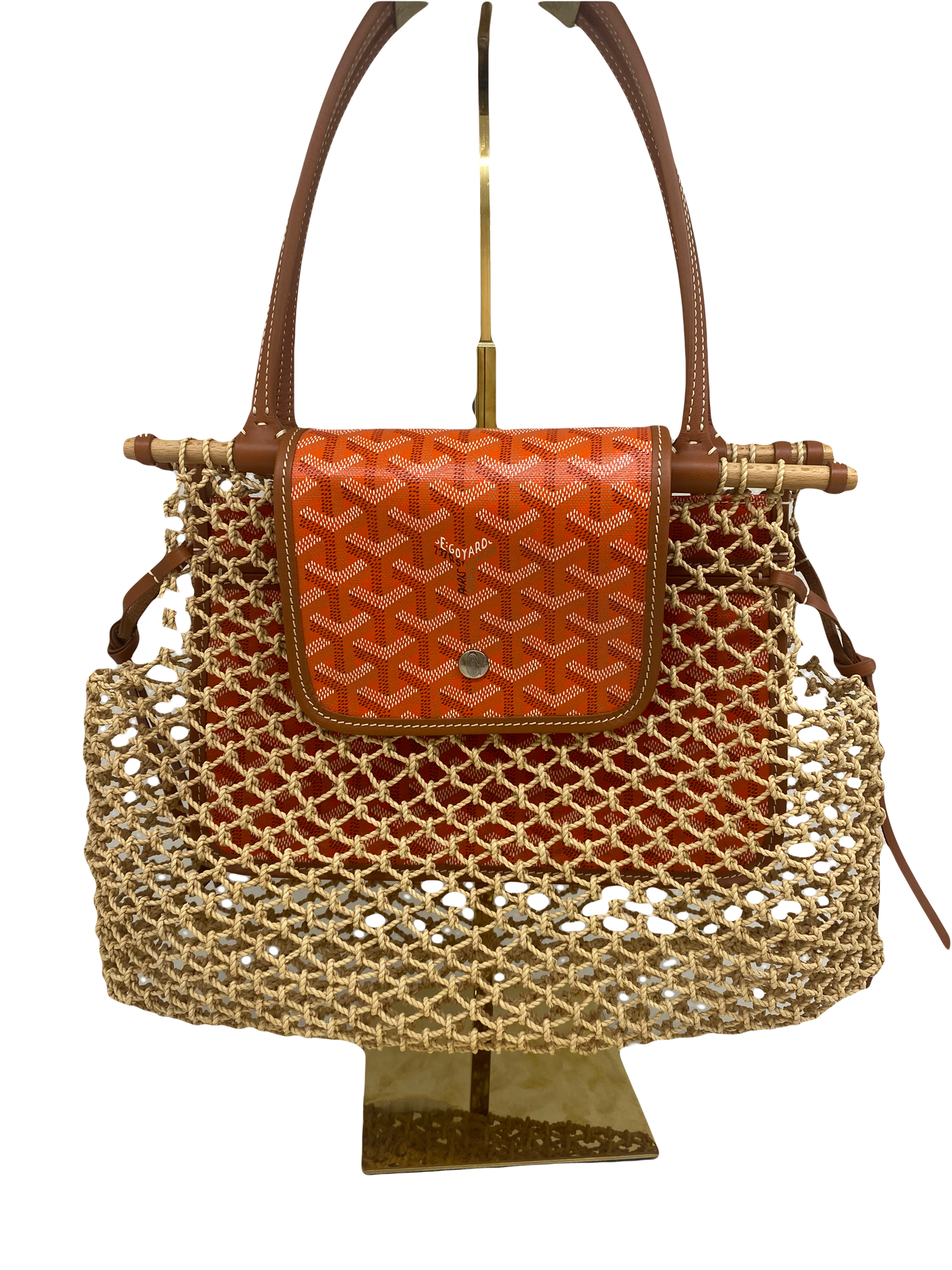 Goyard Goyardine Net Aligre Tote Orange