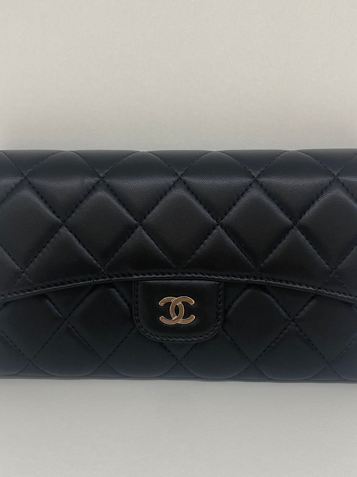 Chanel Classic Flap Black Wallet SHW - SOLD