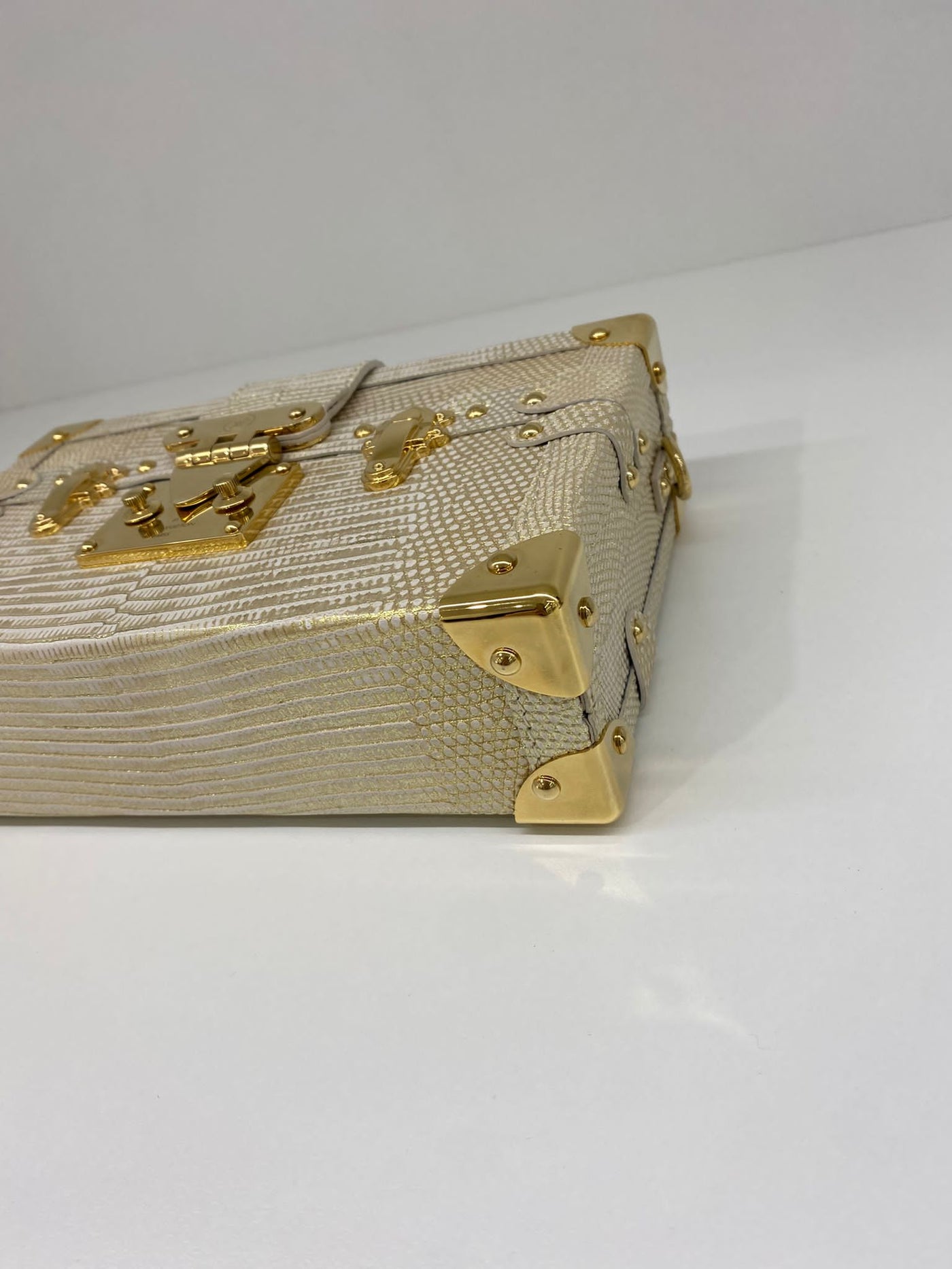 Louis Vuitton Petite Malle Lizard Gold