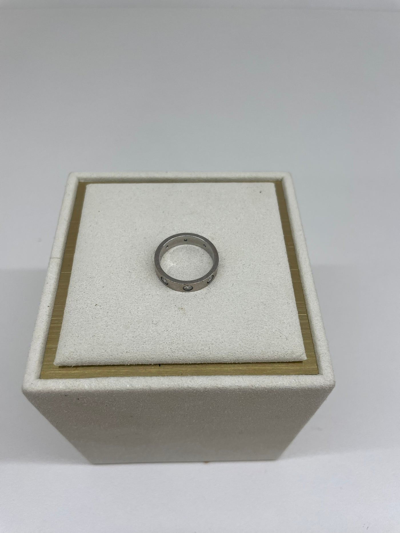 Cartier Ring White Gold Size 49