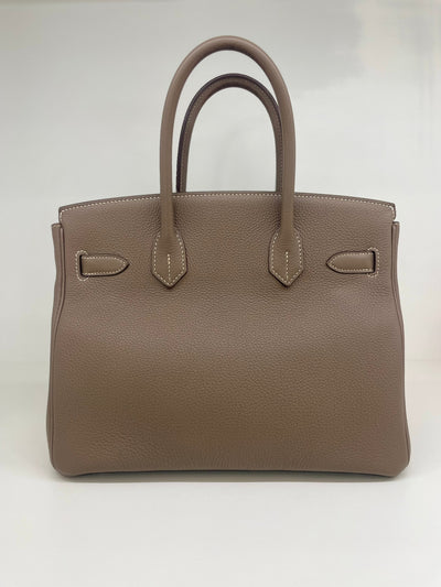 Hermes Birkin 30 Etoupe PHW Stamp A