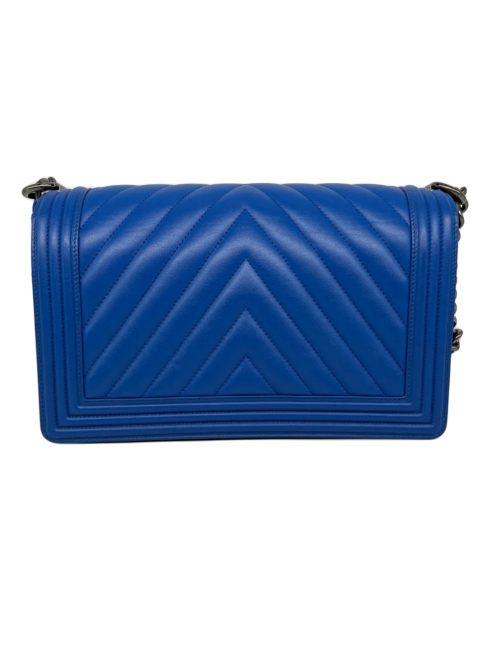 Chanel Boy Bag Large Blue RHW - SOLD