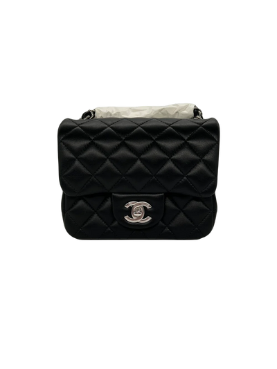 Chanel Classic Flap Bag Mini Square Black SHW - SOLD