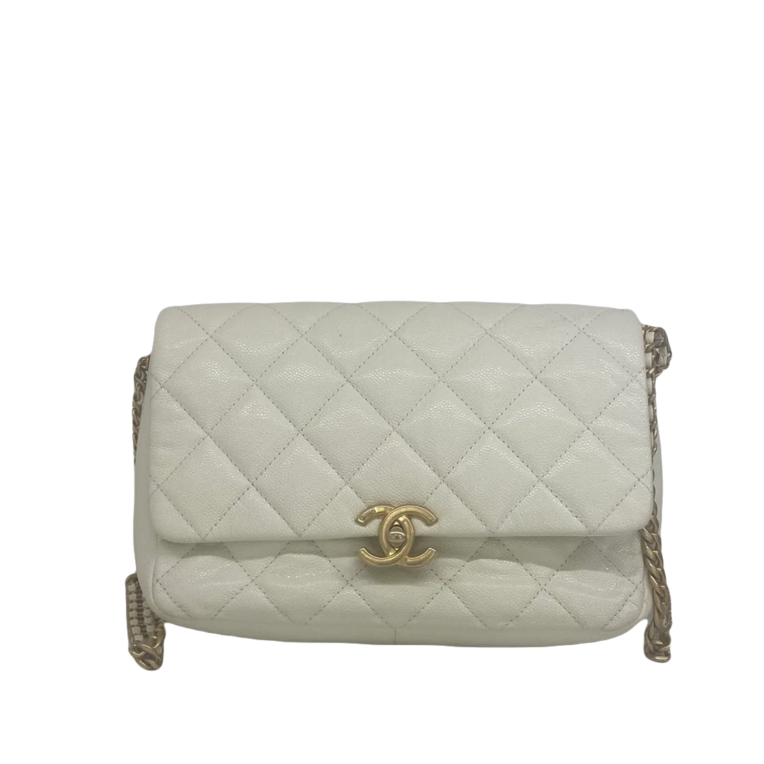 Chanel Flap Bag White GHW