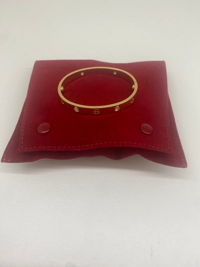 Cartier Love Bracelet Yellow Gold 4 Diamonds size 16