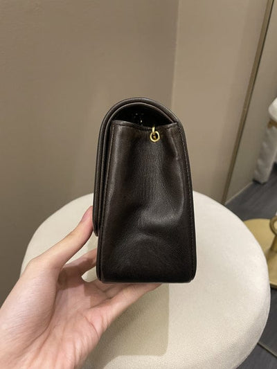 Chanel Vintage Diana Flap Bag Black 24K Gold (OE)