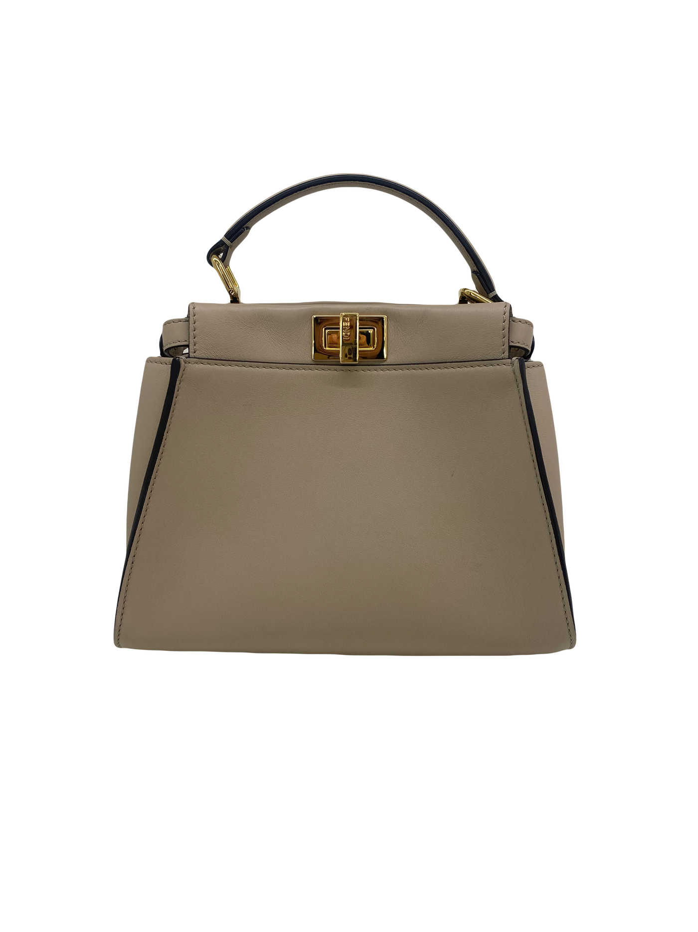 Fendi Mini Peekaboo Beige GHW