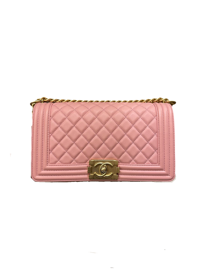 Chanel Boy Old Medium Sakura Pink GHW (OE)