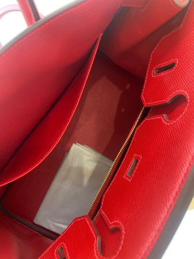 Hermes Birkin 30 Rouge Casaque GHW