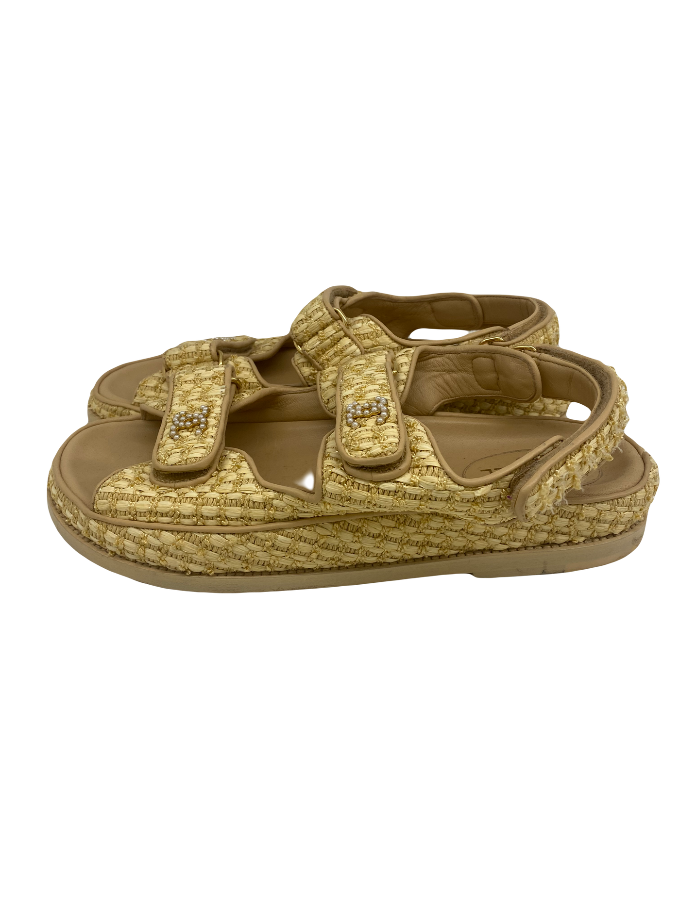 Chanel raffia dad sandals Outlet