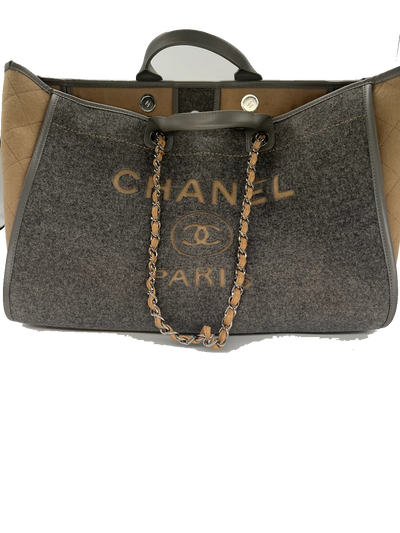 Chanel Deauville Jumbo Grey & Beige