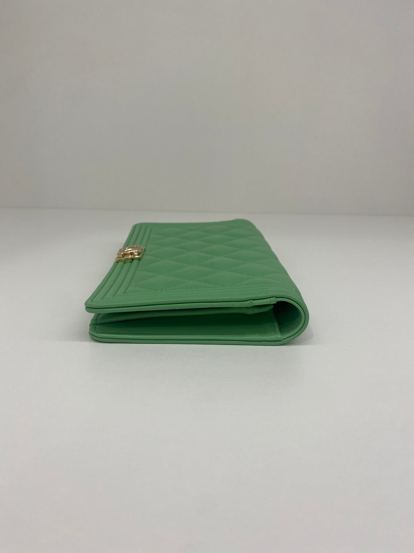 Chanel Light Green Boy Wallet - SOLD