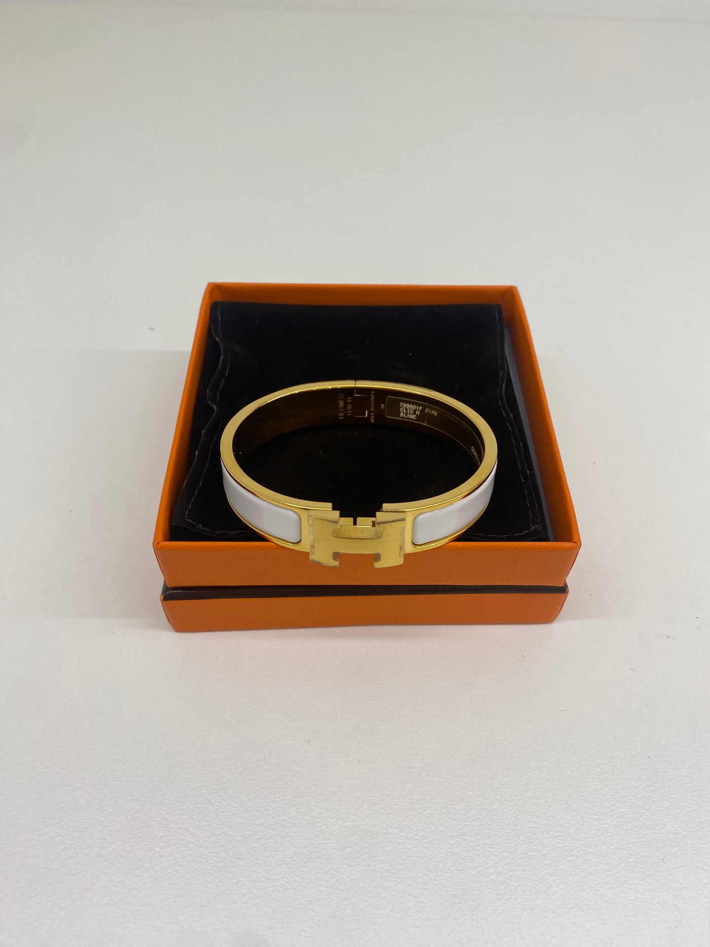 Hermes Clic H Bracelet Blanc