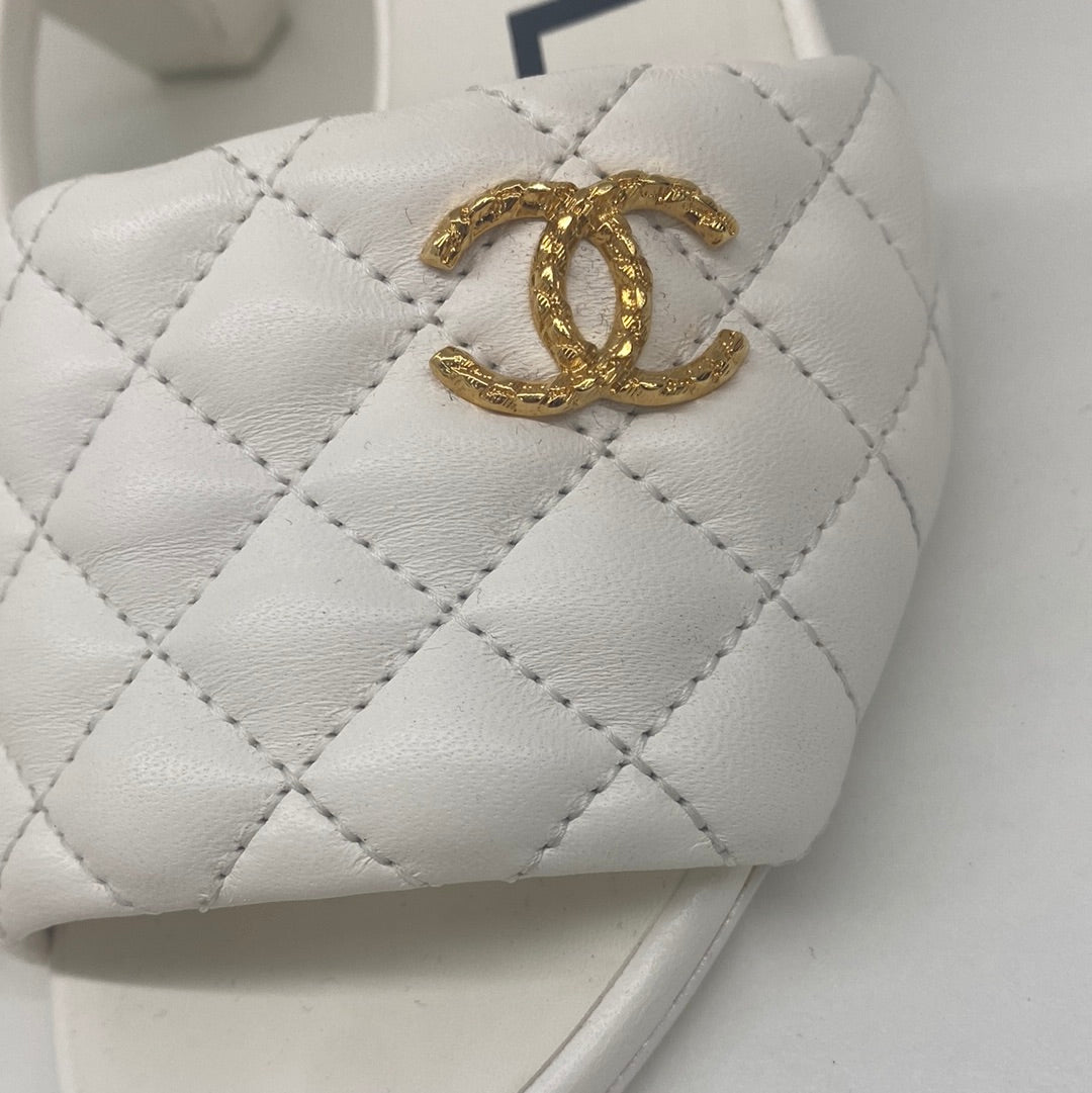 Chanel White Pumps Size 38C - SOLD