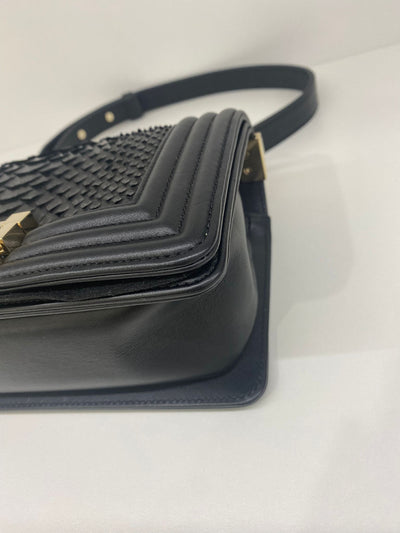 Chanel Boy Bag Black Python Size Small - SOLD
