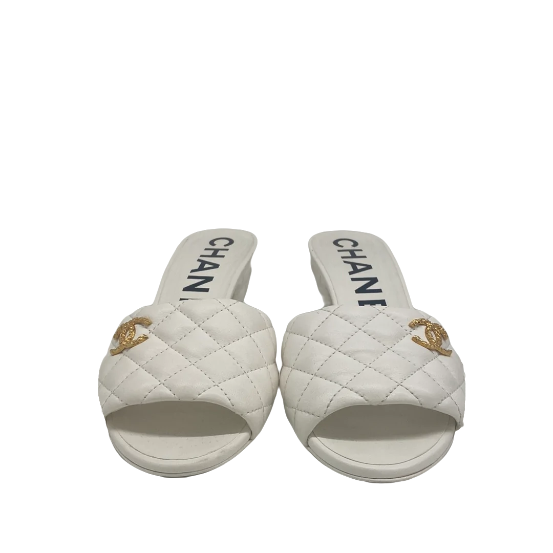 Chanel White Pumps Size 38C - SOLD
