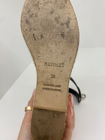 Hermes Kelly Espadrille Sandals - Size 36