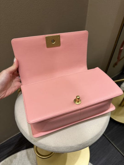 Chanel Boy Old Medium Sakura Pink GHW (OE)