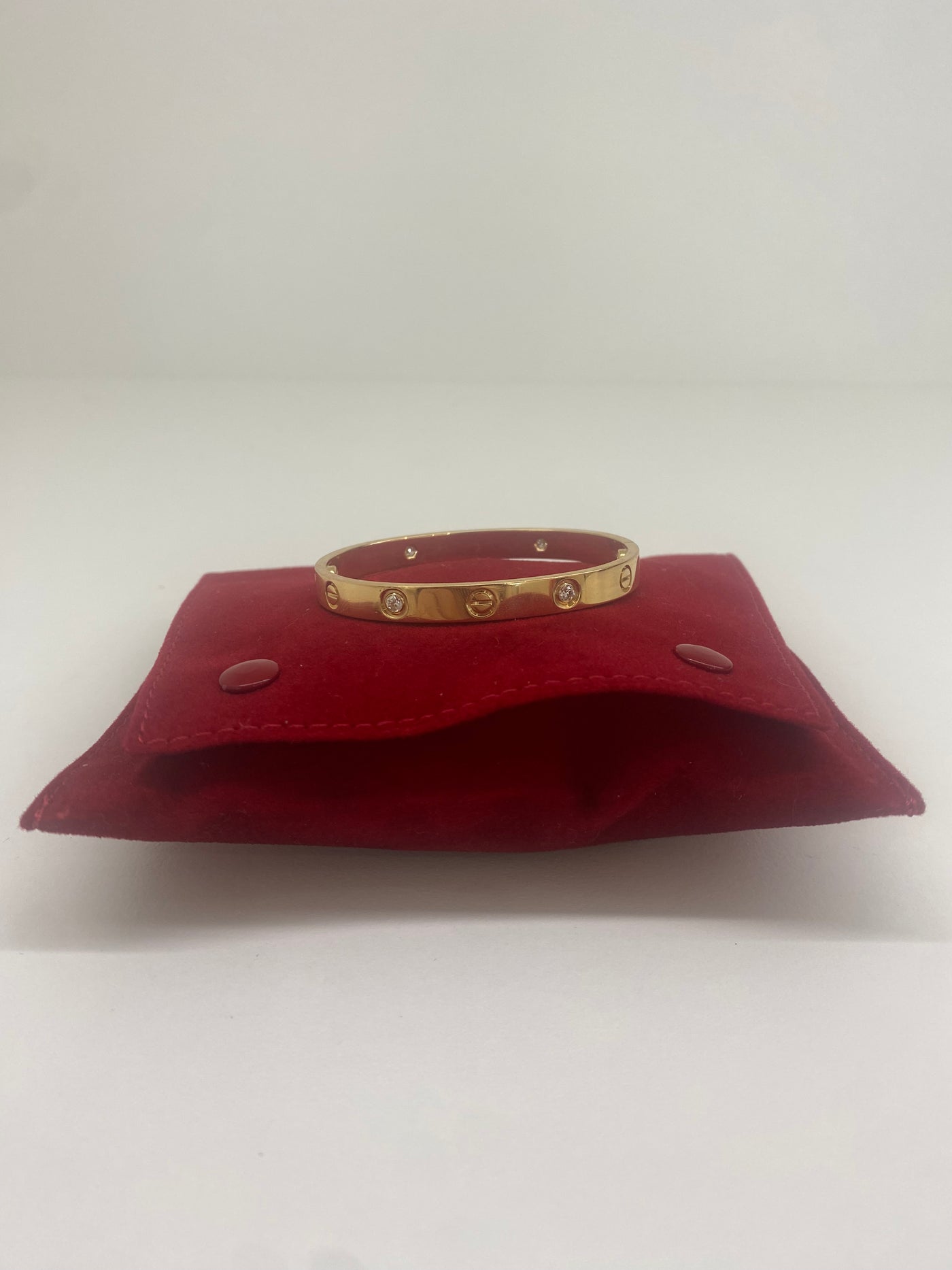 Cartier Love Bracelet Yellow Gold 4 Diamonds size 16