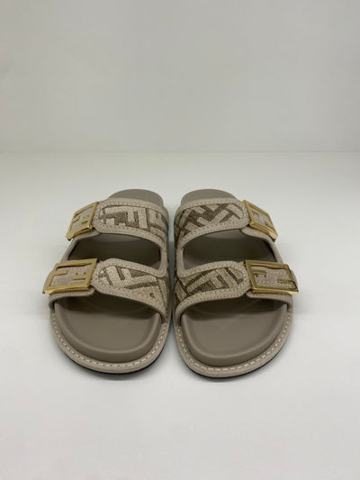 Fendi Feel Slides Grey - Size 38