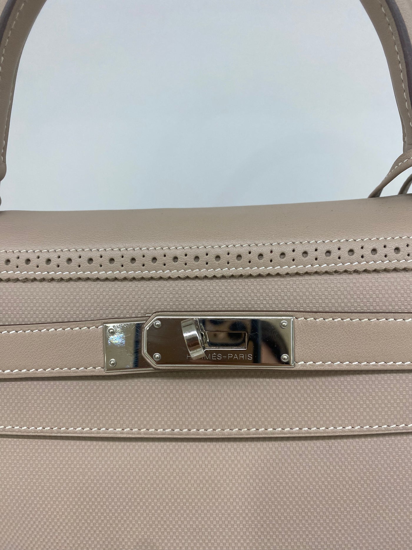 Hermes Kelly 32 Beige Argile Ghillies PHW Swift & Grain D'H