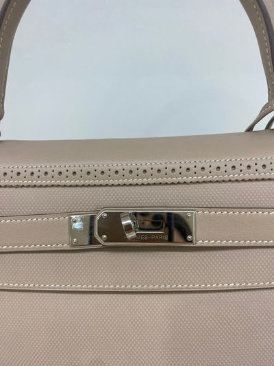 Hermes Kelly 32 Beige Argile Ghillies PHW Swift & Grain D'H