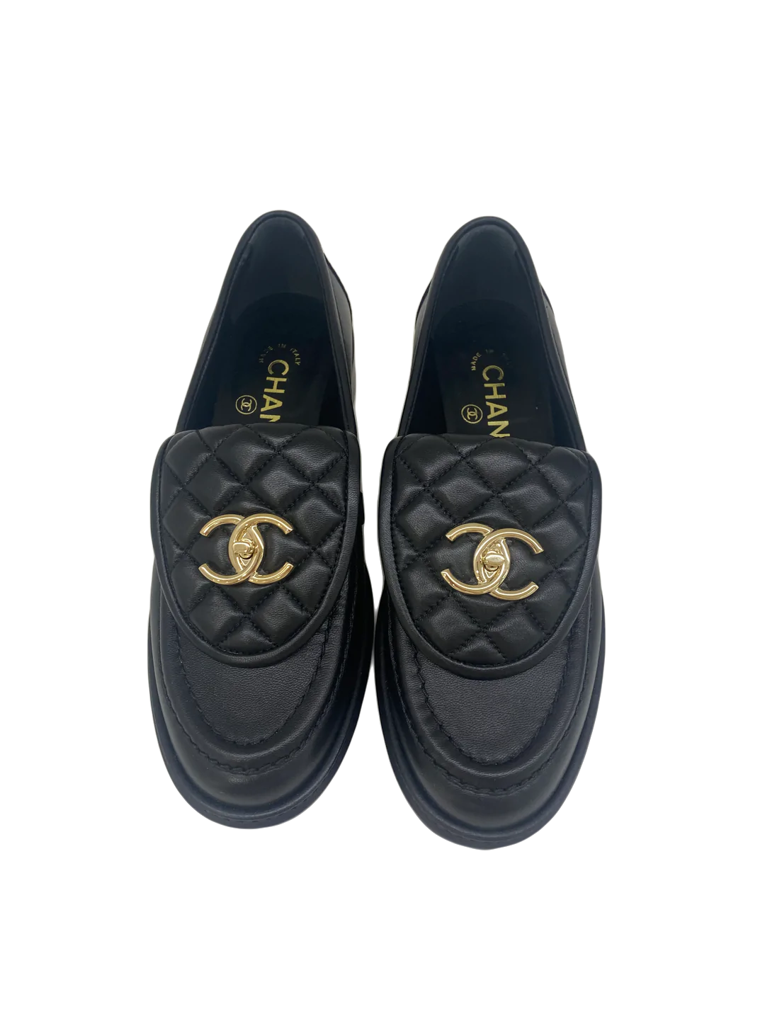 Chanel Quilted Turnlock CC Loafers - SOLD