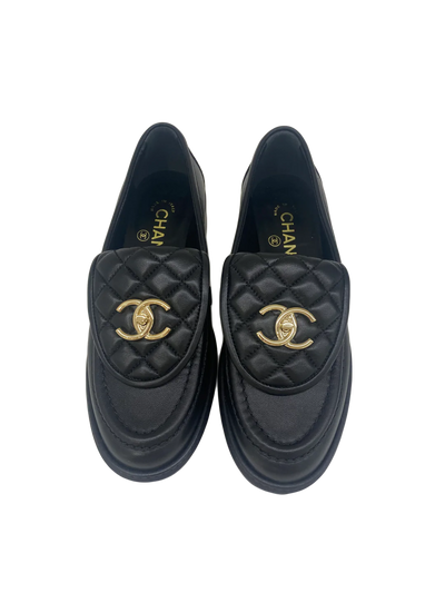 Chanel Quilted Turnlock CC Loafers - SOLD