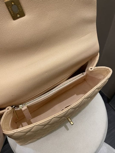 Chanel 17S Classic Ouilted Coco Handle Beige Clair (OE)