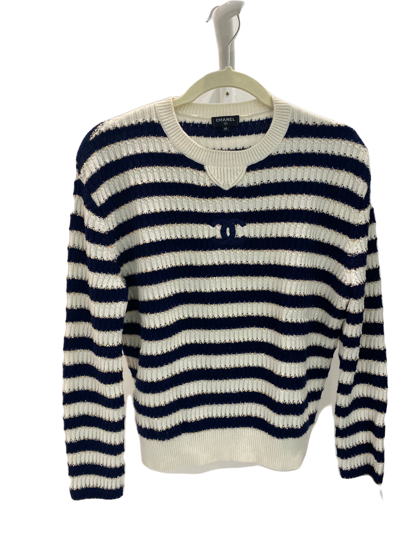 Chanel Striped Jumper Size 40 - SOLD