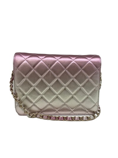 Chanel Large Like A Wallet Metallic Pink