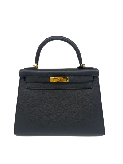 Hermes Kelly 28 Noir GHW