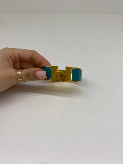 Hermes Clic Clac H Bracelet Blue PM