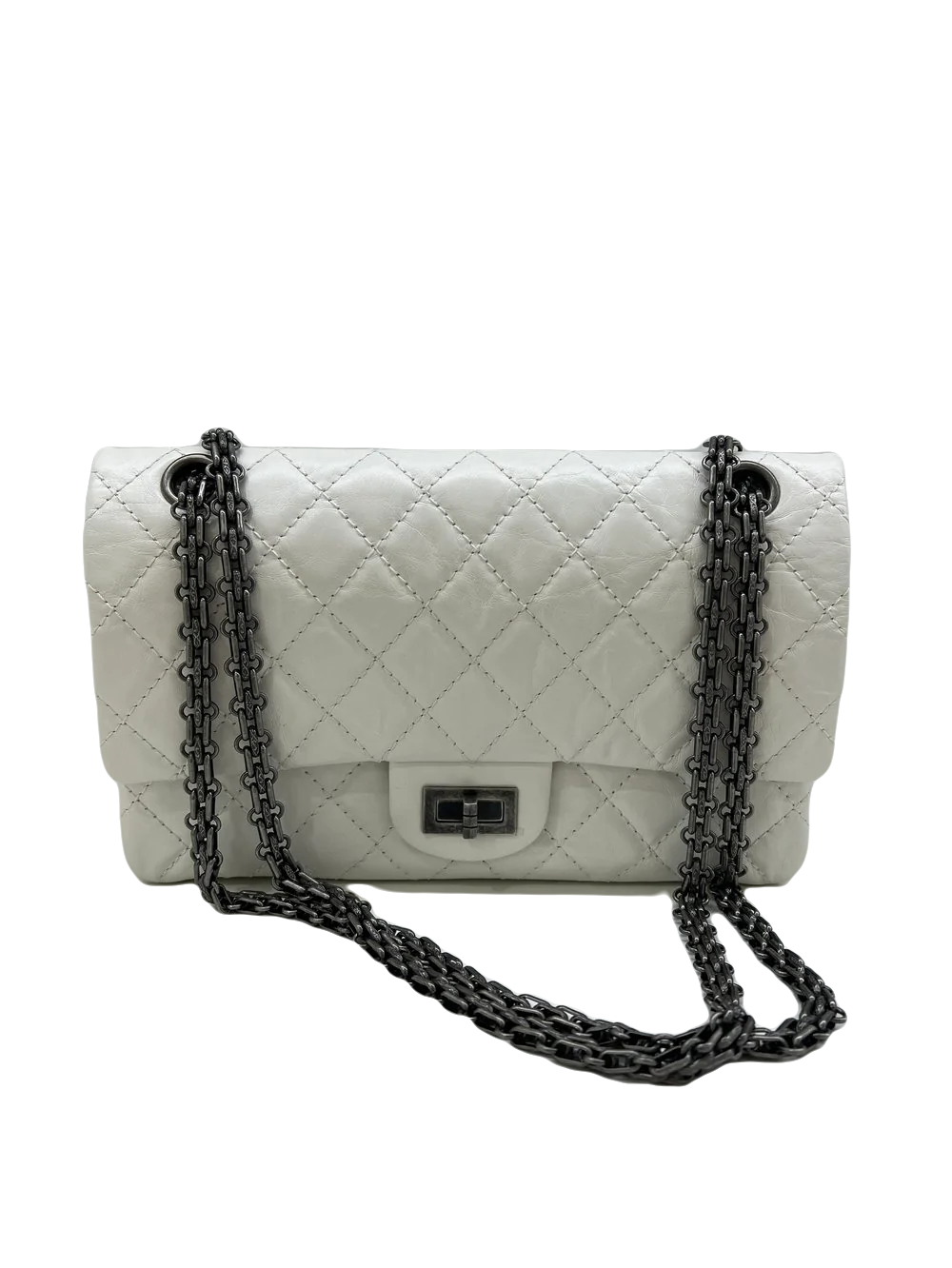 Chanel 2.55 Reissue Small - White Ruthenium Hardware - SOLD