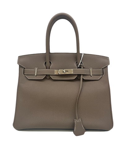 Hermes Birkin 30 Etoupe PHW Stamp A
