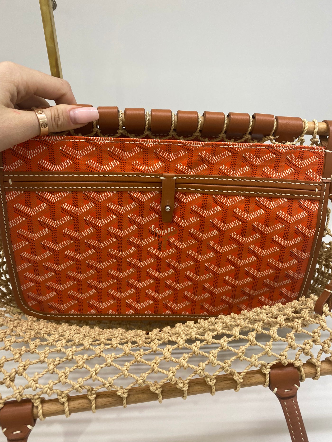 Goyard Goyardine Net Aligre Tote Orange