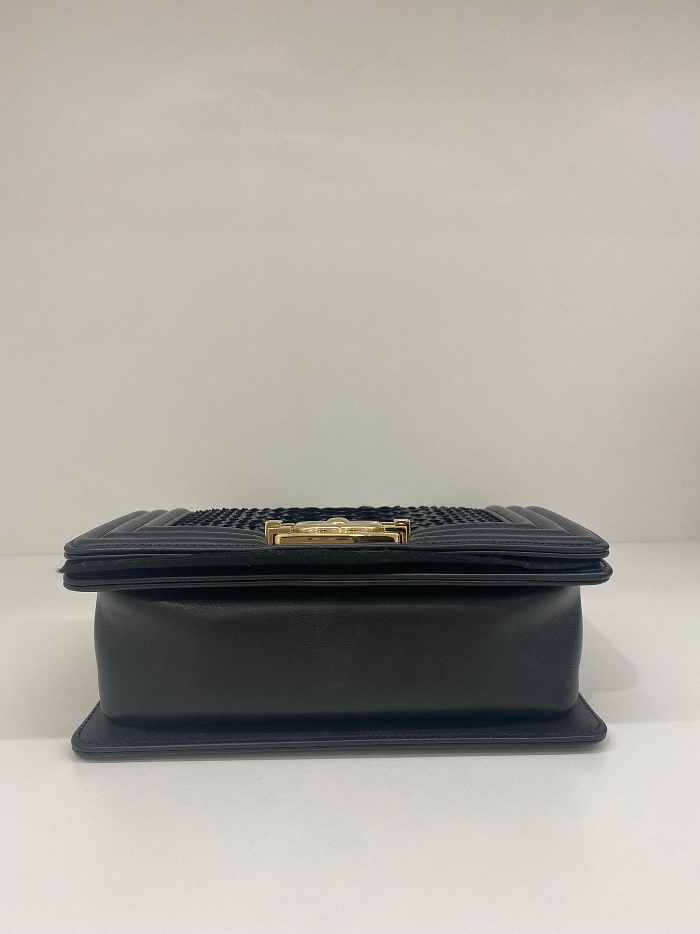 Chanel Boy Bag Black Python Size Small - SOLD
