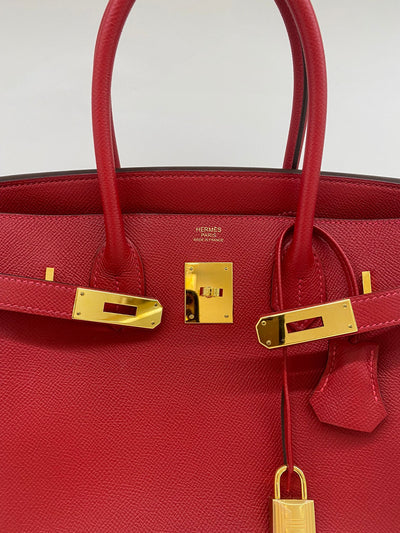 Hermes Birkin 30 Rouge Casaque GHW