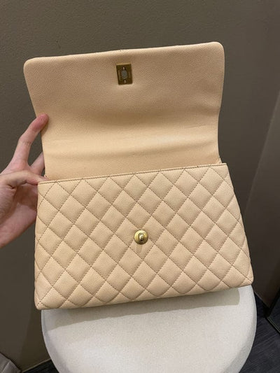 Chanel 17S Classic Ouilted Coco Handle Beige Clair (OE)
