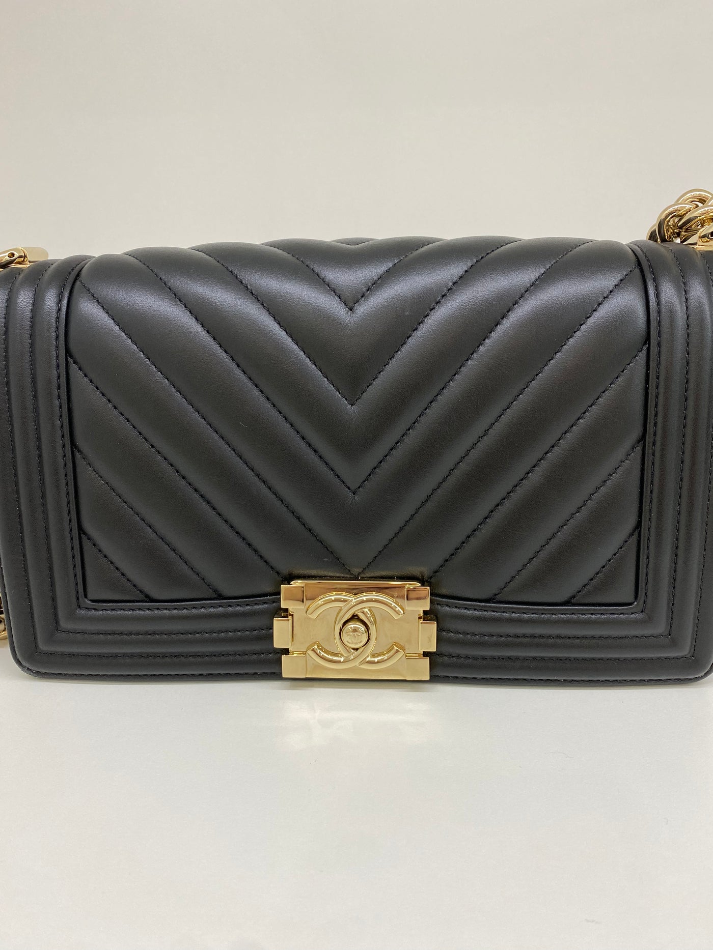Chanel Medium Boy Bag CGHW - Black