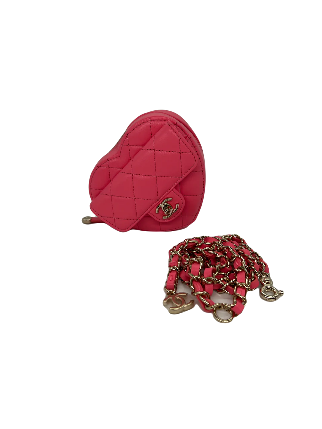Chanel Heart Belt Bag Pink 2022 - SOLD