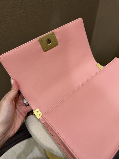Chanel Boy Old Medium Sakura Pink GHW (OE)