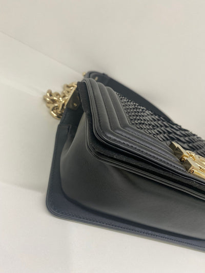 Chanel Boy Bag Black Python Size Small - SOLD