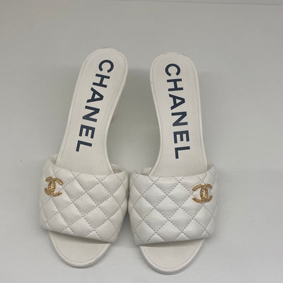 Chanel White Pumps Size 38C - SOLD