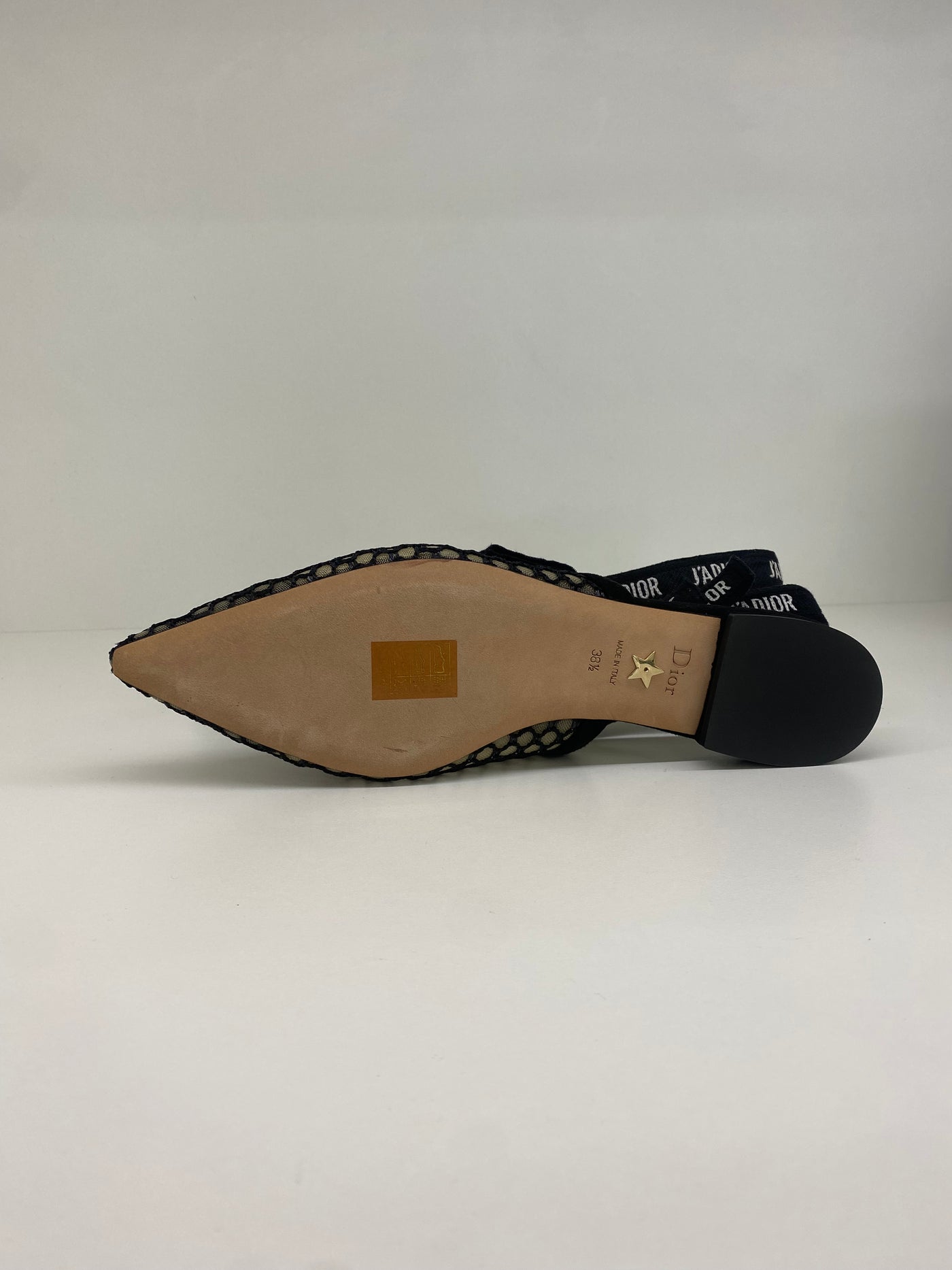 Dior J'adior Slingback Flats - Size 38.5